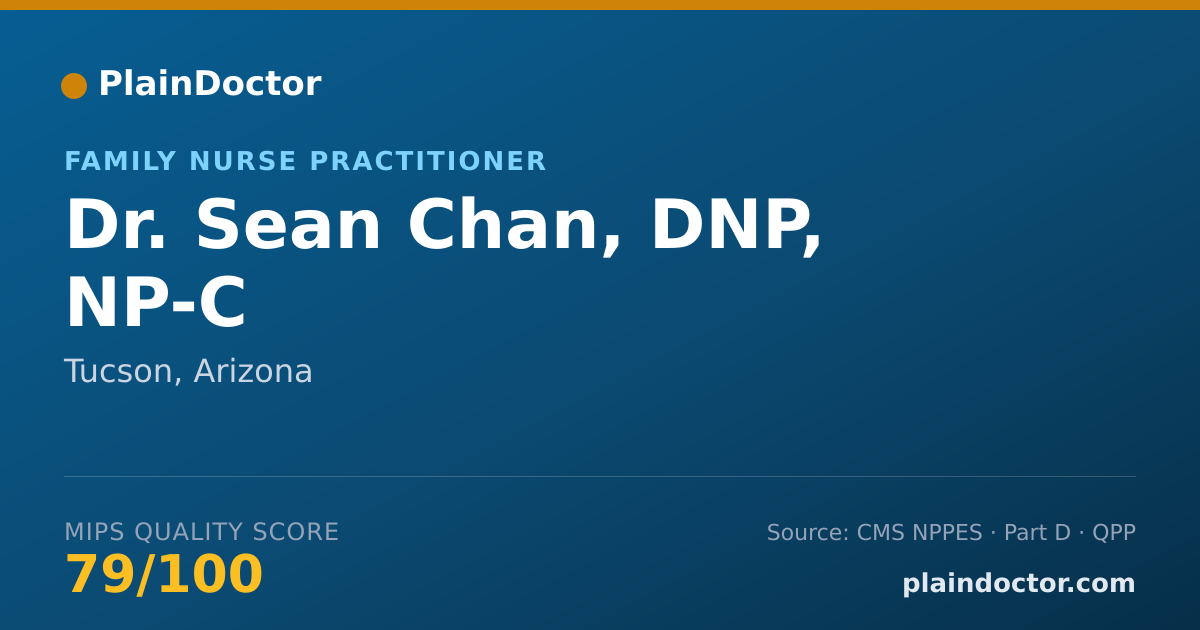 Shareable card for Sean Chan, DNP, NP-C - Family Nurse Practitioner, Tucson, AZ