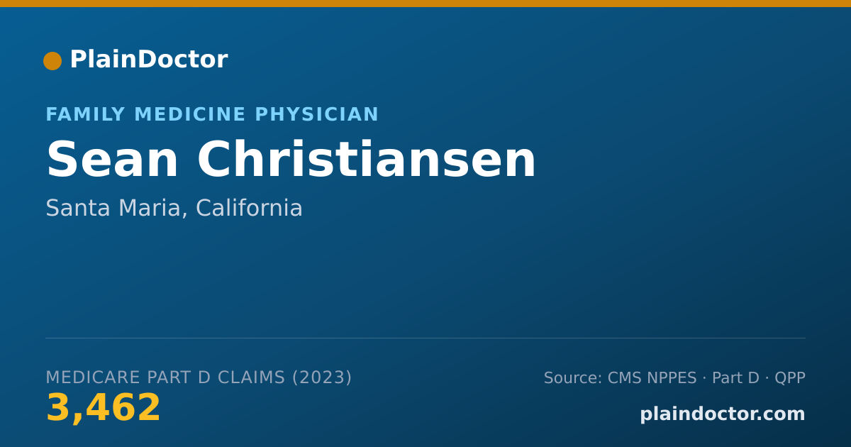 Shareable card for Sean Christiansen - Family Medicine Physician, Santa Maria, CA