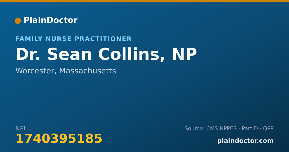 Shareable card for Sean Collins, NP - Family Nurse Practitioner, Worcester, MA