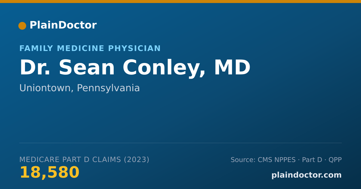 Shareable card for Sean Conley, MD - Family Medicine Physician, Uniontown, PA