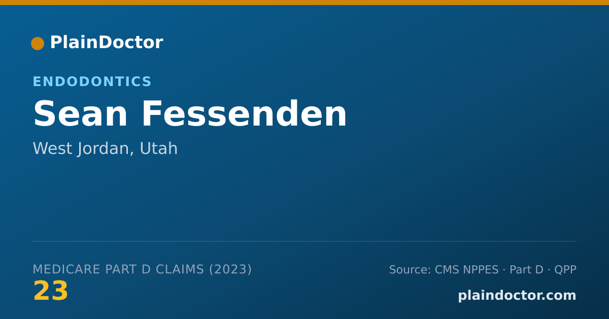 Shareable card for Sean Fessenden - Endodontics, West Jordan, UT