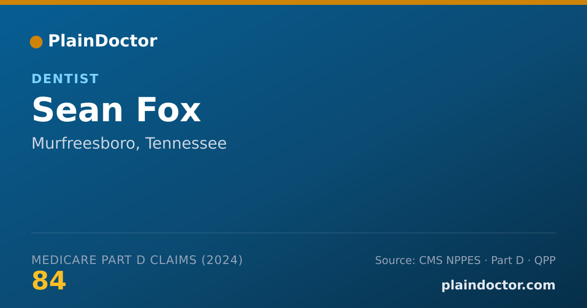 Shareable card for Sean Fox - Dentist, Murfreesboro, TN