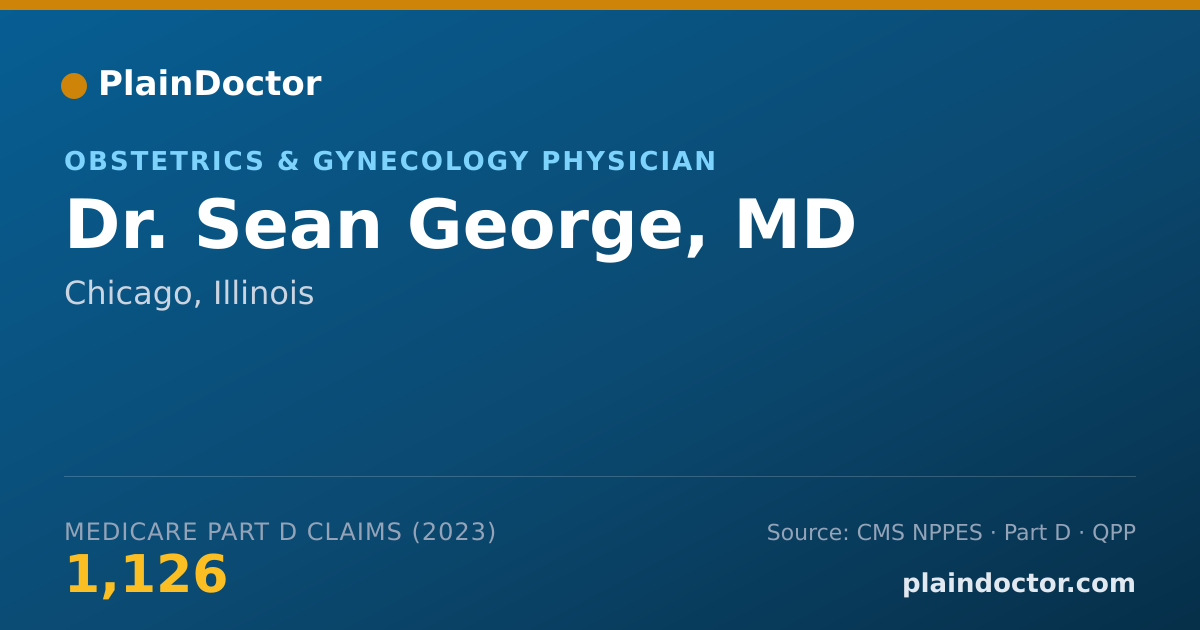 Shareable card for Sean George, MD - Obstetrics & Gynecology Physician, Chicago, IL