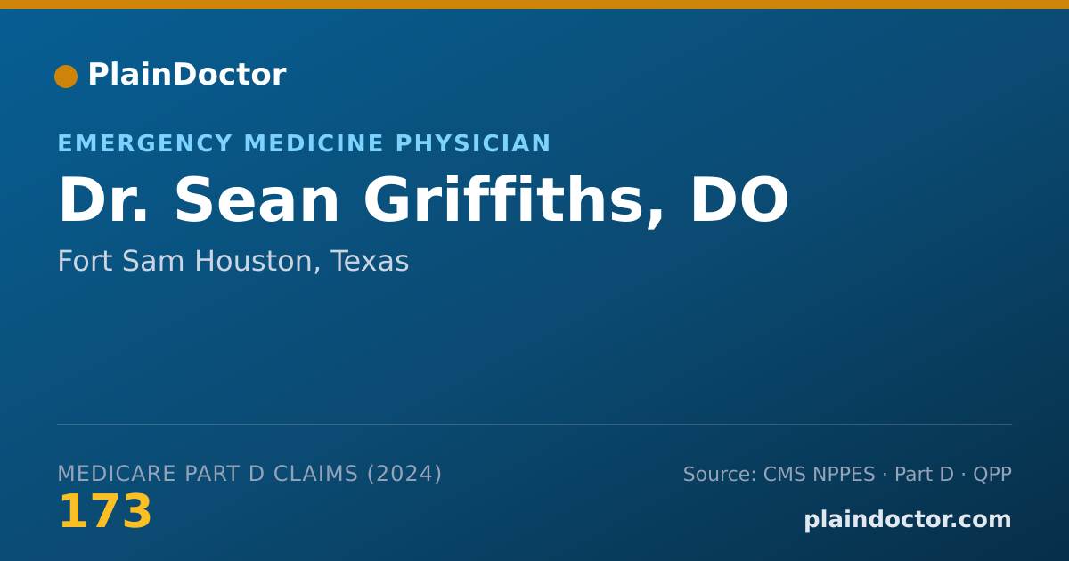 Shareable card for Sean Griffiths, DO - General Practice Physician, Fort Sam Houston, TX