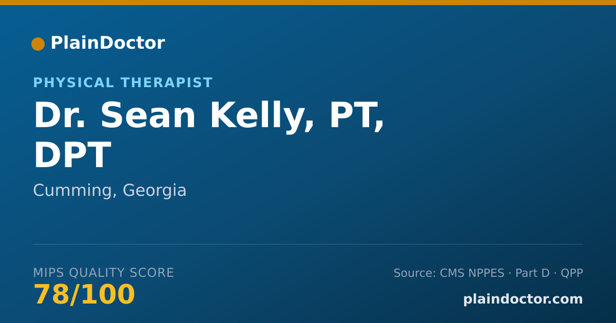 Shareable card for Sean Kelly, PT, DPT - Physical Therapist, Cumming, GA