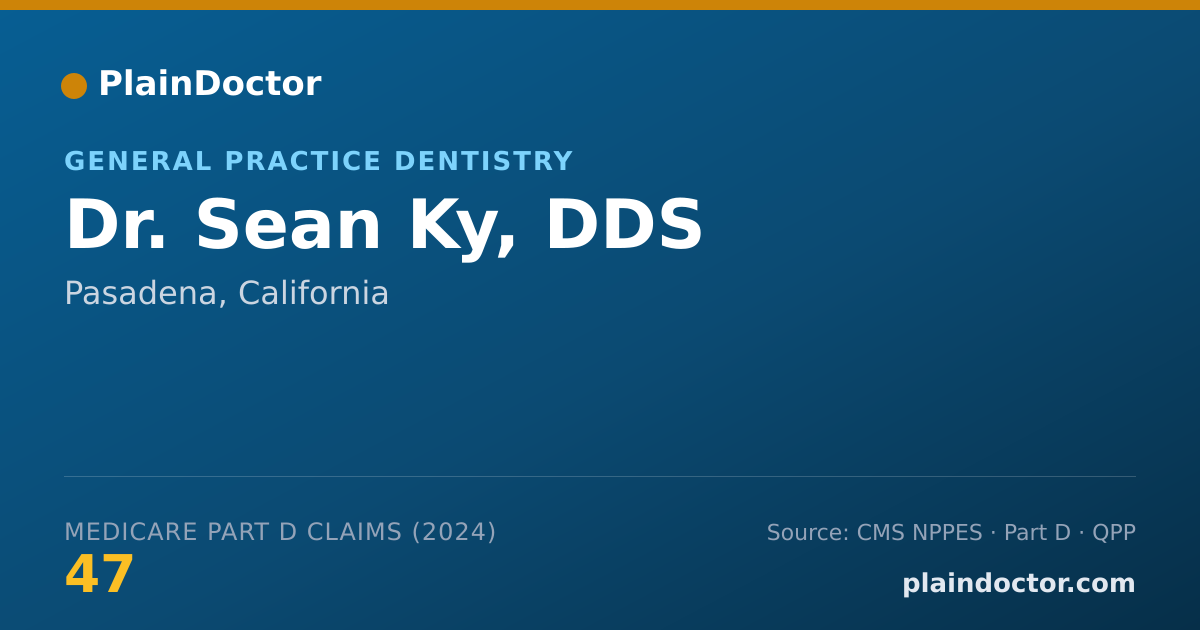 Shareable card for Sean Ky, DDS - General Practice Dentistry, Pasadena, CA