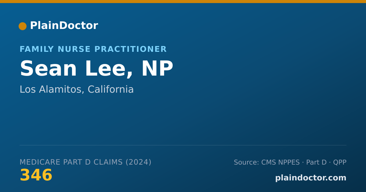 Shareable card for Sean Lee, NP - Family Nurse Practitioner, Los Alamitos, CA