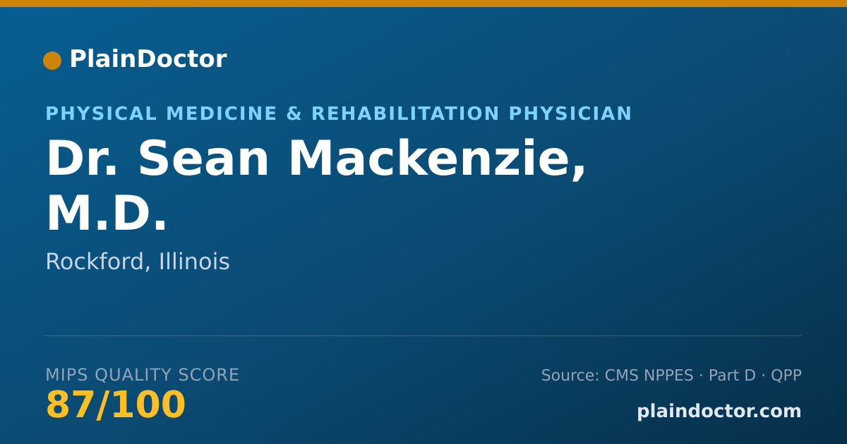 Shareable card for Sean Mackenzie, M.D. - Physical Medicine & Rehabilitation Physician, Rockford, IL