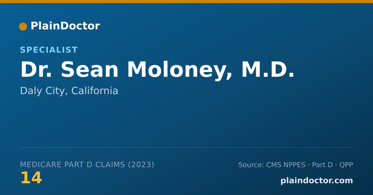 Shareable card for Sean Moloney, M.D. - Specialist, Daly City, CA