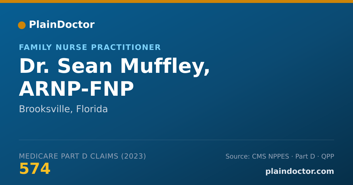 Shareable card for Sean Muffley, ARNP-FNP - Family Nurse Practitioner, Brooksville, FL