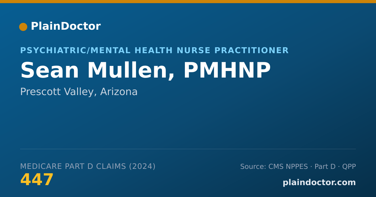 Shareable card for Sean Mullen, PMHNP - Psychiatric/Mental Health Nurse Practitioner, Prescott Valley, AZ