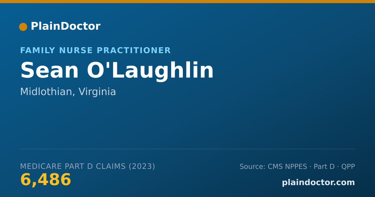 Shareable card for Sean O'Laughlin - Family Nurse Practitioner, Midlothian, VA