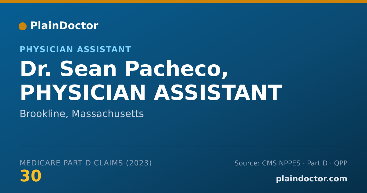 Shareable card for Sean Pacheco, PHYSICIAN ASSISTANT - Physician Assistant, Brookline, MA