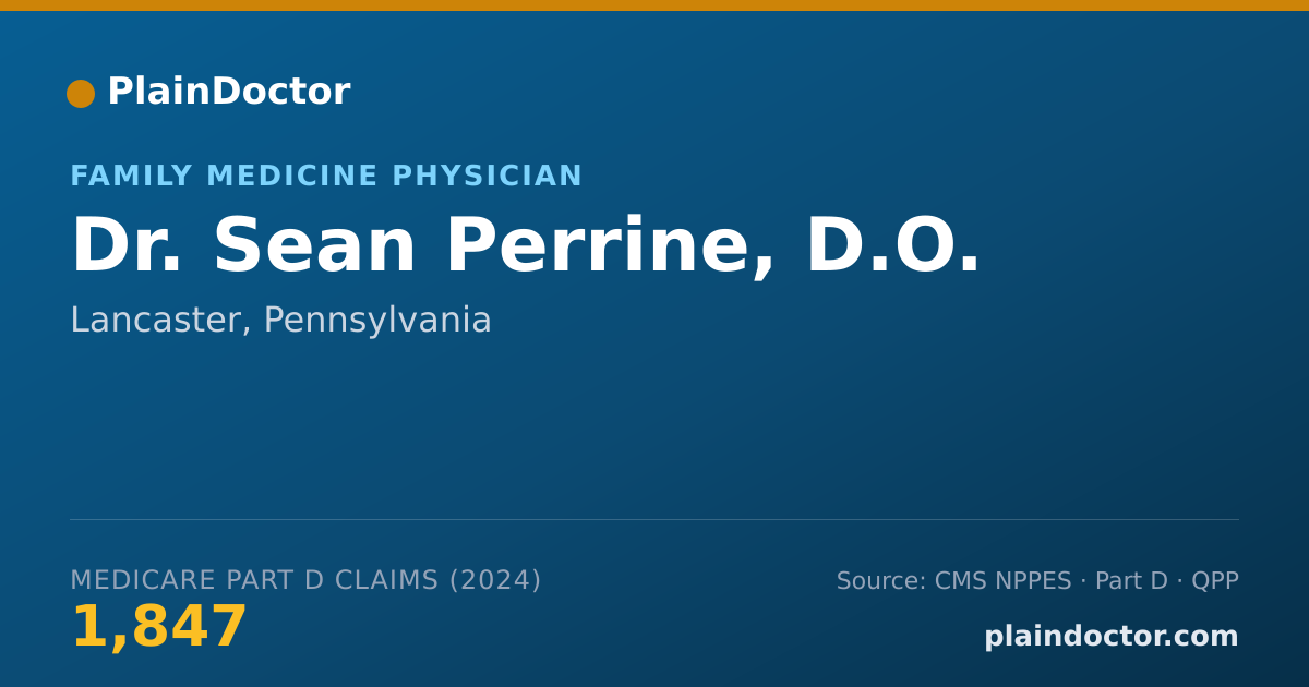 Shareable card for Sean Perrine, D.O. - Family Medicine Physician, Lancaster, PA