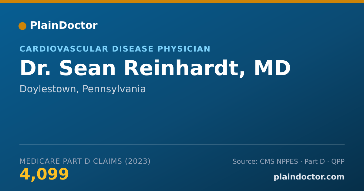 Shareable card for Sean Reinhardt, MD - Cardiovascular Disease Physician, Doylestown, PA