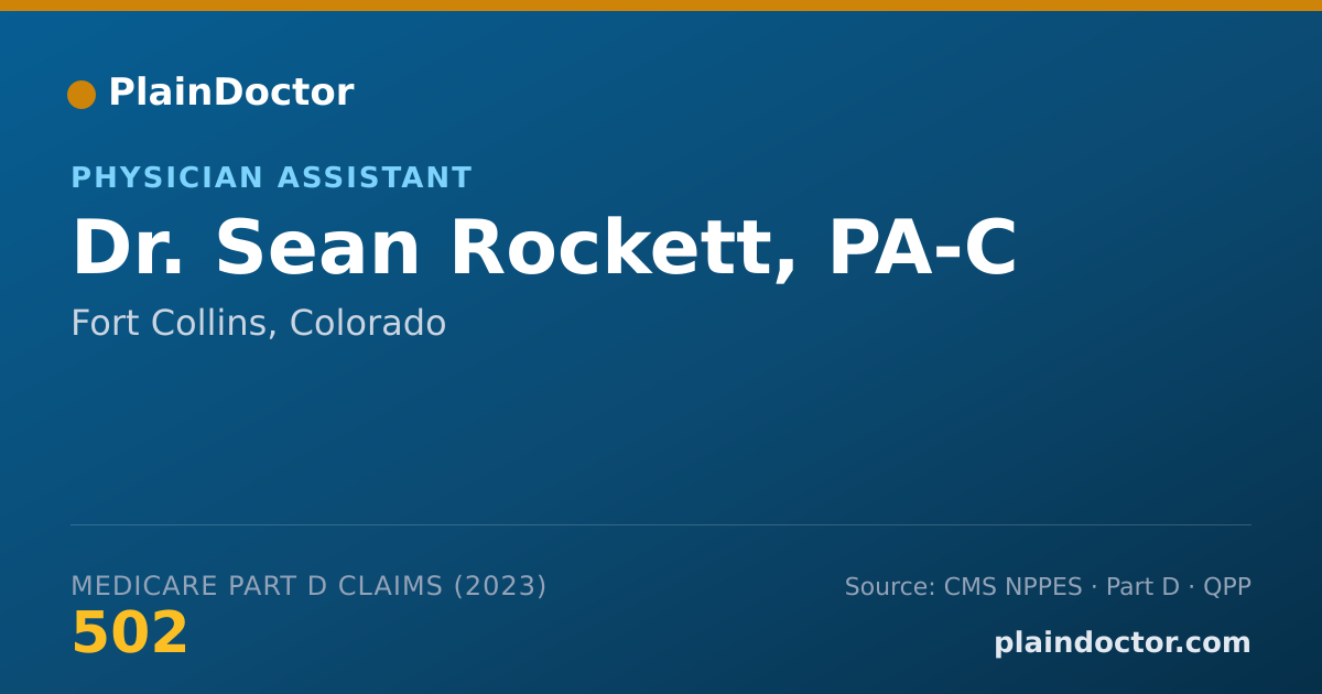 Shareable card for Sean Rockett, PA-C - Physician Assistant, Fort Collins, CO