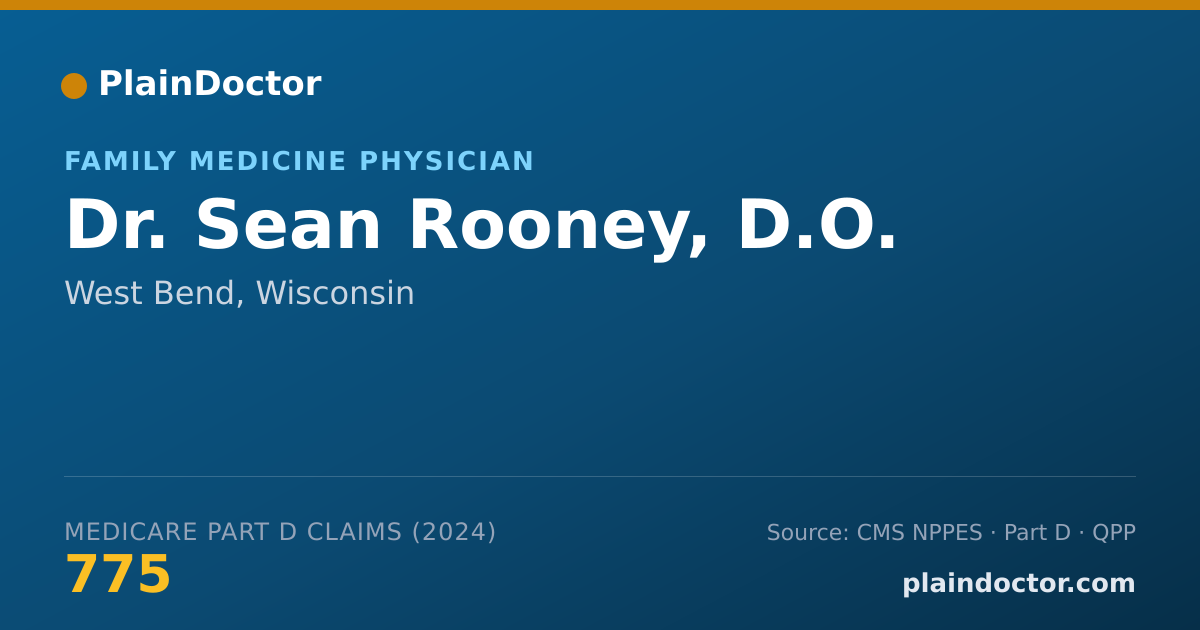 Shareable card for Sean Rooney, D.O. - Family Medicine Physician, West Bend, WI
