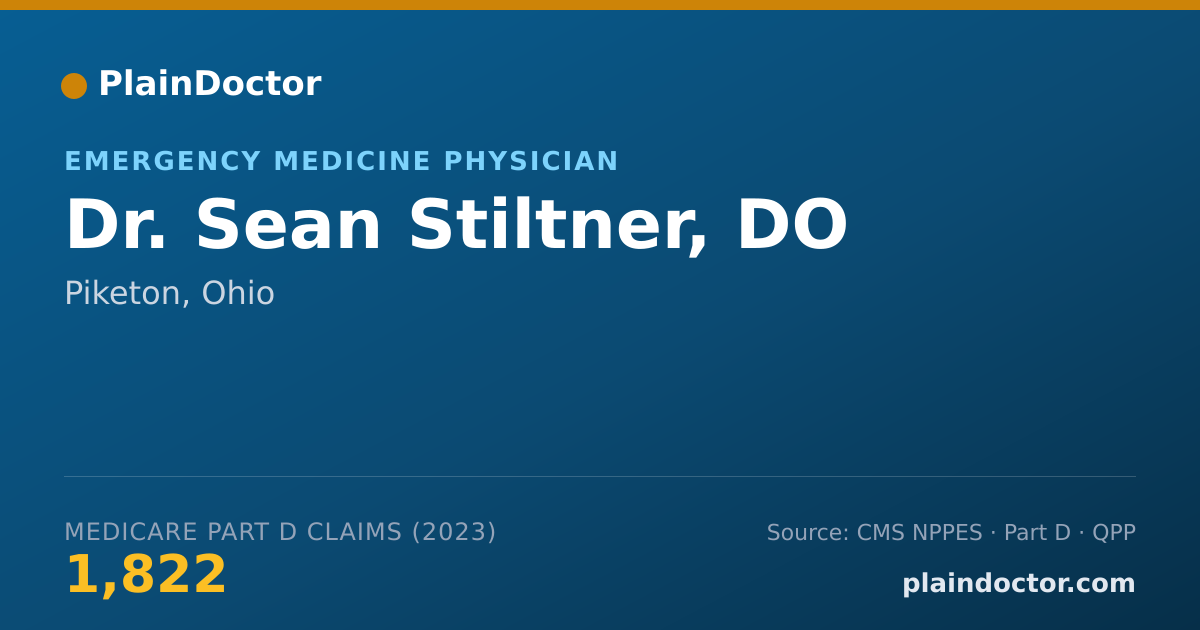 Shareable card for Sean Stiltner, DO - Emergency Medicine Physician, Piketon, OH