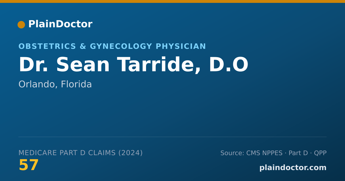Shareable card for Sean Tarride, D.O - Obstetrics & Gynecology Physician, Orlando, FL