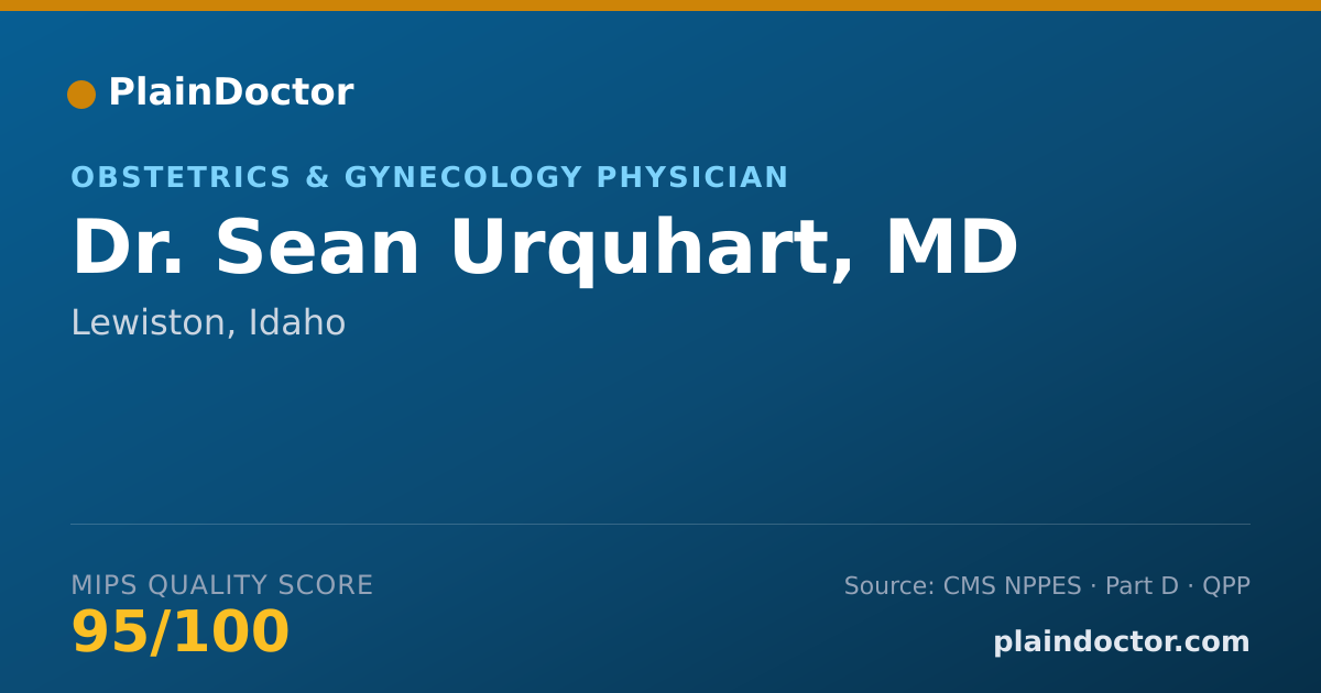 Shareable card for Sean Urquhart, MD - Obstetrics & Gynecology Physician, Lewiston, ID