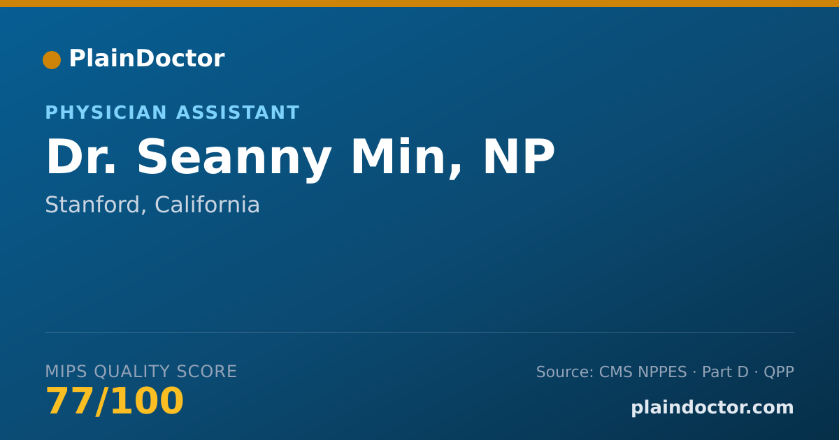 Shareable card for Seanny Min, NP - Physician Assistant, Stanford, CA