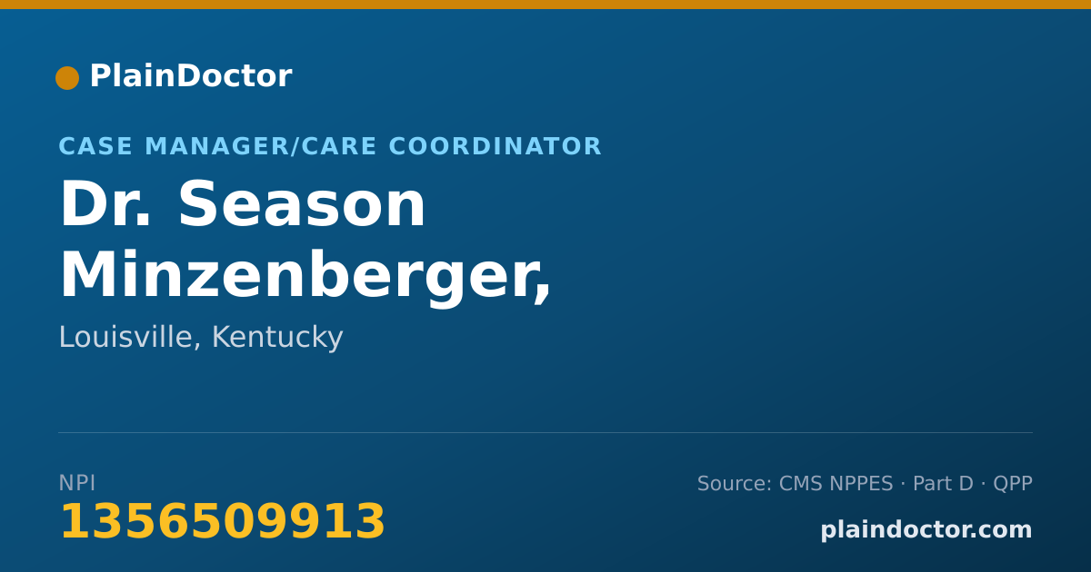 Shareable card for Season Minzenberger, BACHELORS DEGREE - Case Manager/Care Coordinator, Louisville, KY