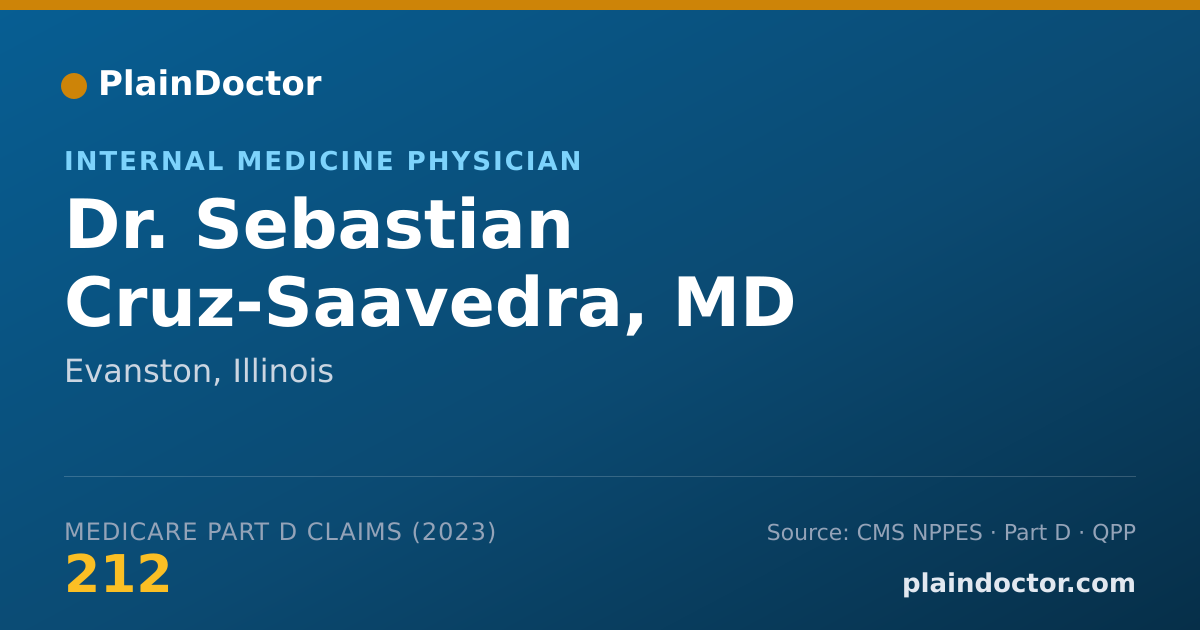 Shareable card for Sebastian Cruz-Saavedra, MD - Internal Medicine Physician, Evanston, IL