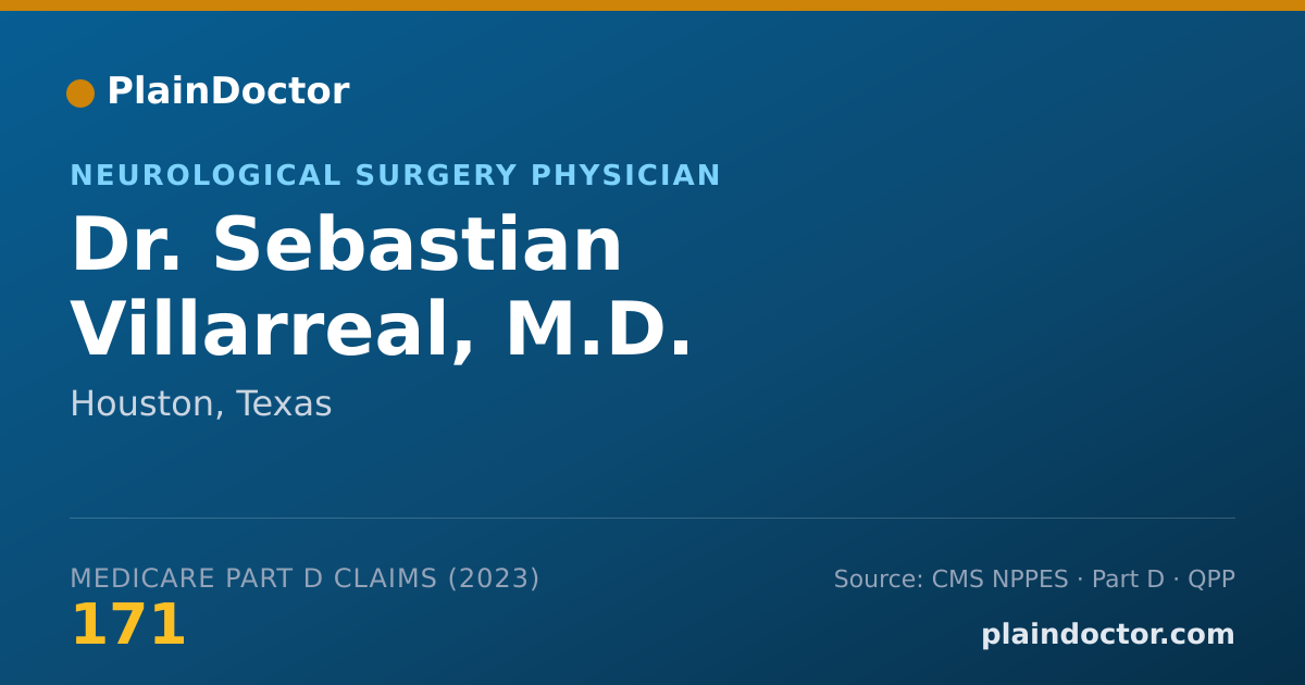 Shareable card for Sebastian Villarreal, M.D. - Neurological Surgery Physician, Houston, TX