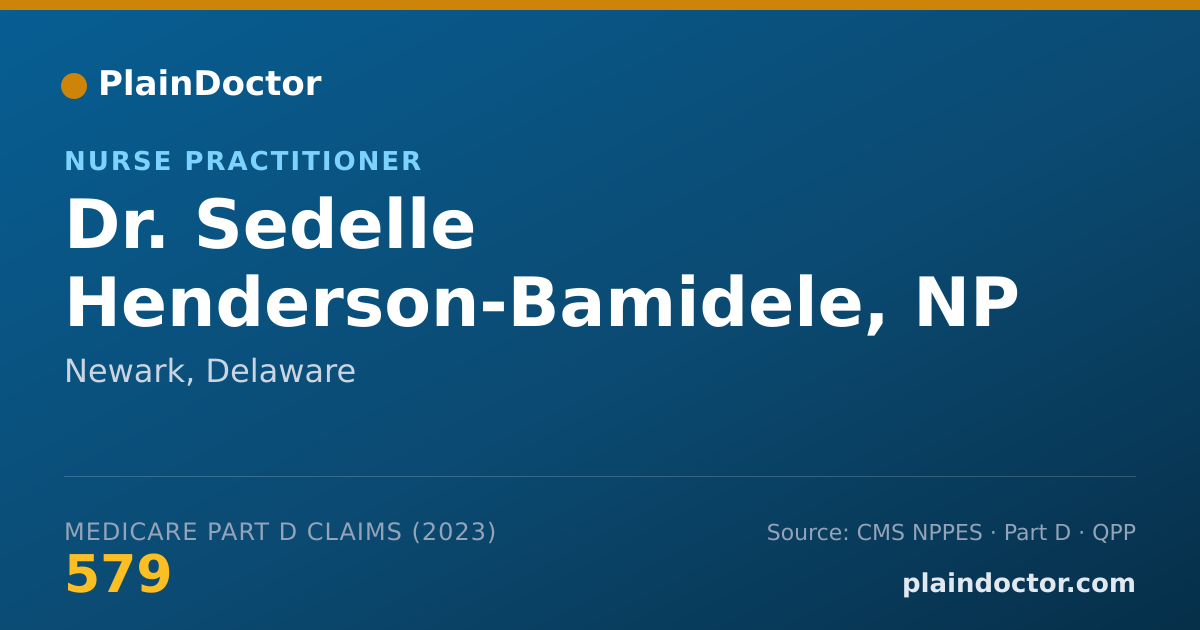Shareable card for Sedelle Henderson-Bamidele, NP - Nurse Practitioner, Newark, DE