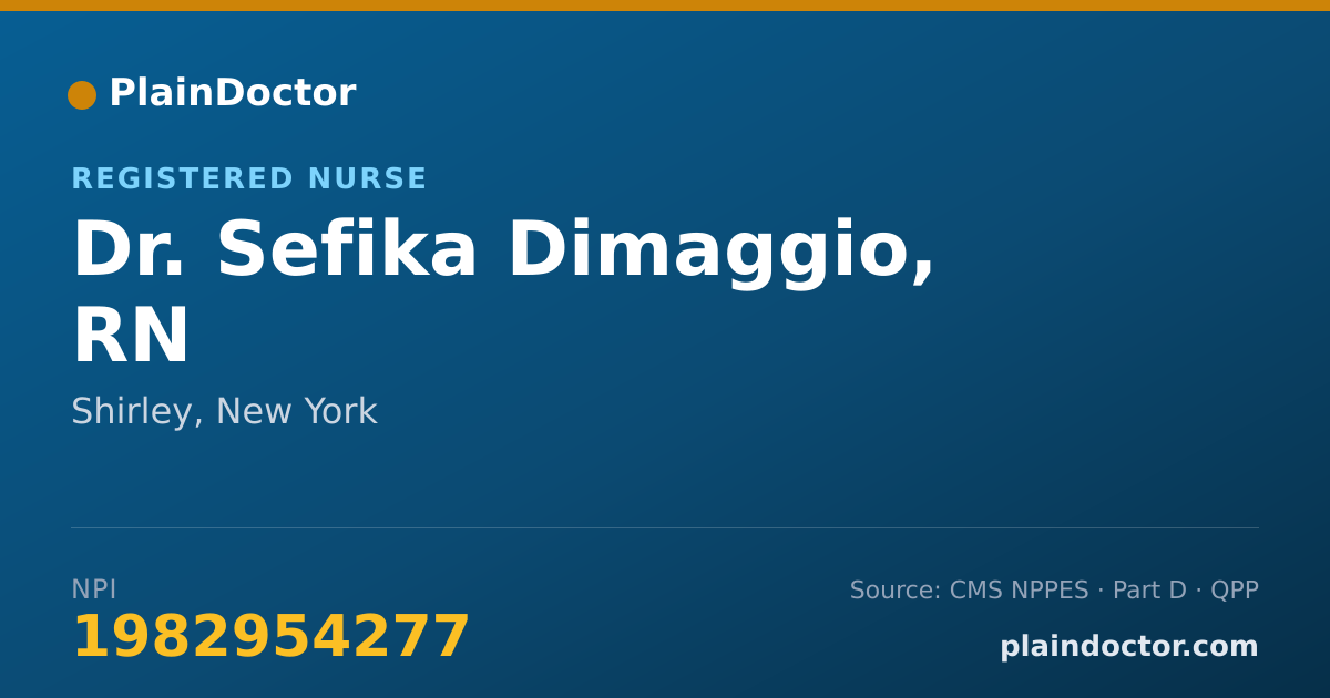 Shareable card for Sefika Dimaggio, RN - Registered Nurse, Shirley, NY