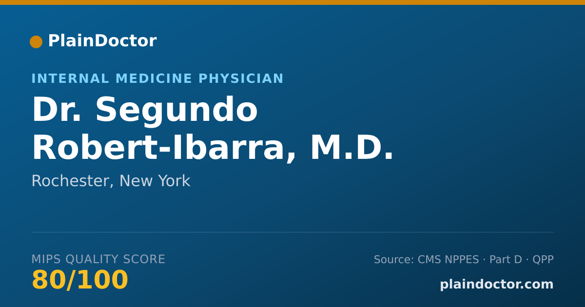 Shareable card for Segundo Robert-Ibarra, M.D. - Internal Medicine Physician, Rochester, NY