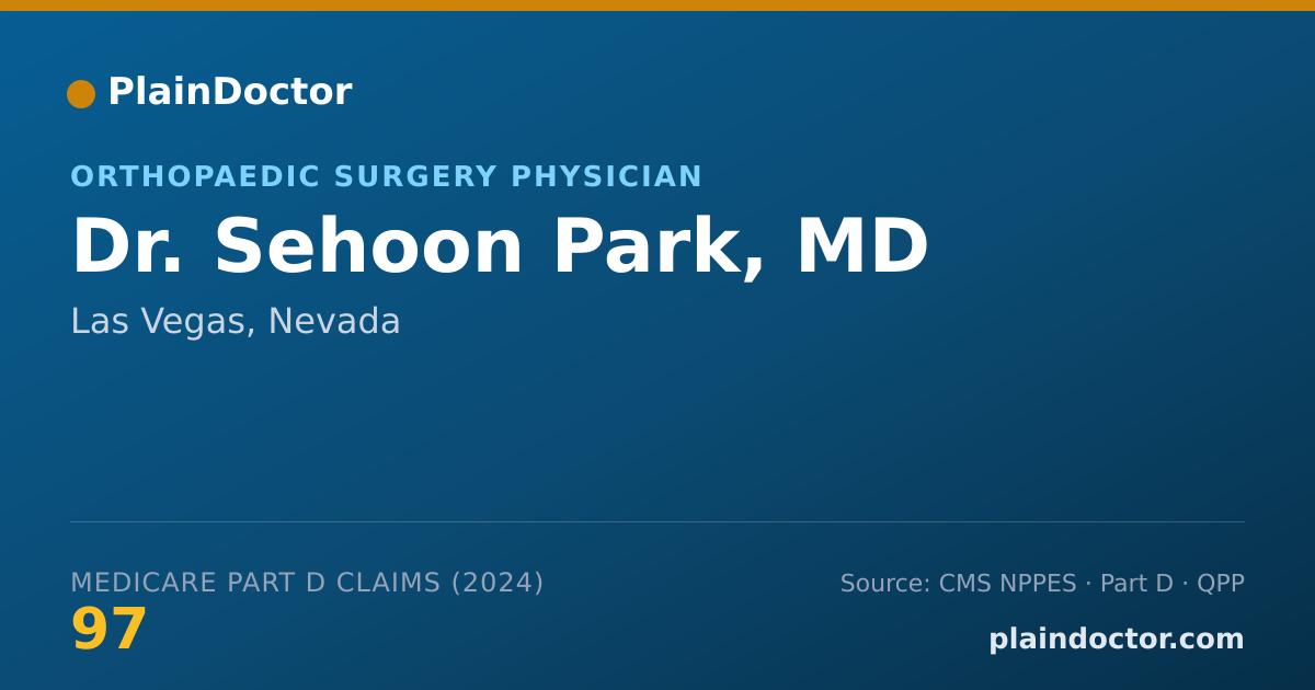 Shareable card for Sehoon Park, MD - Orthopaedic Surgery Physician, Las Vegas, NV