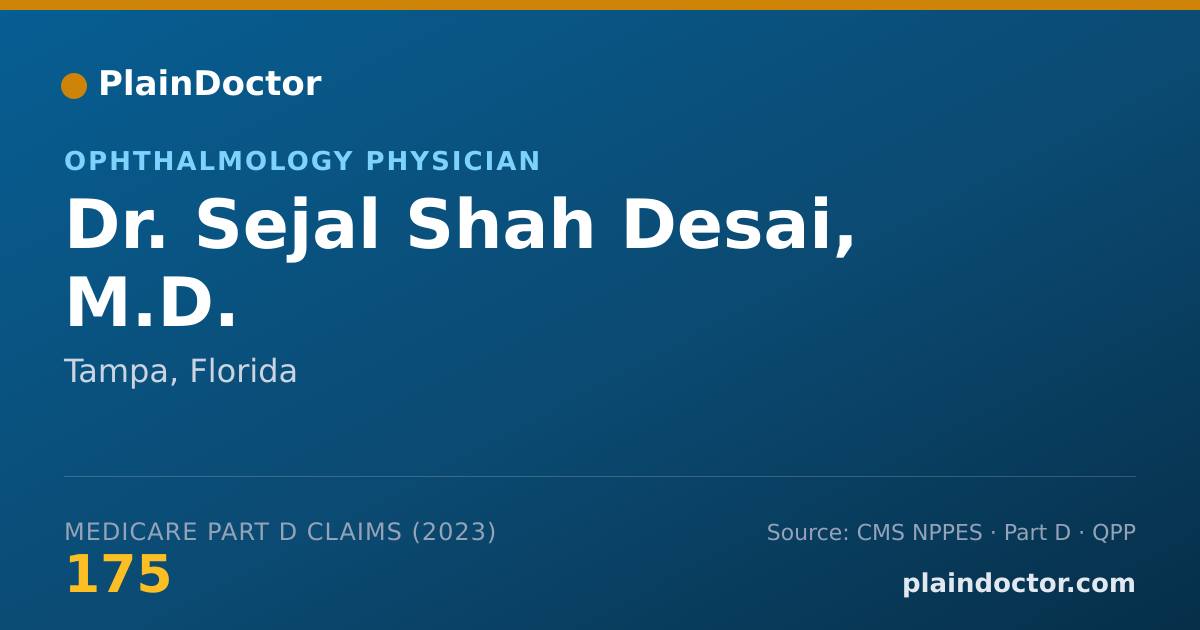 Shareable card for Sejal Shah Desai, M.D. - Ophthalmology Physician, Tampa, FL