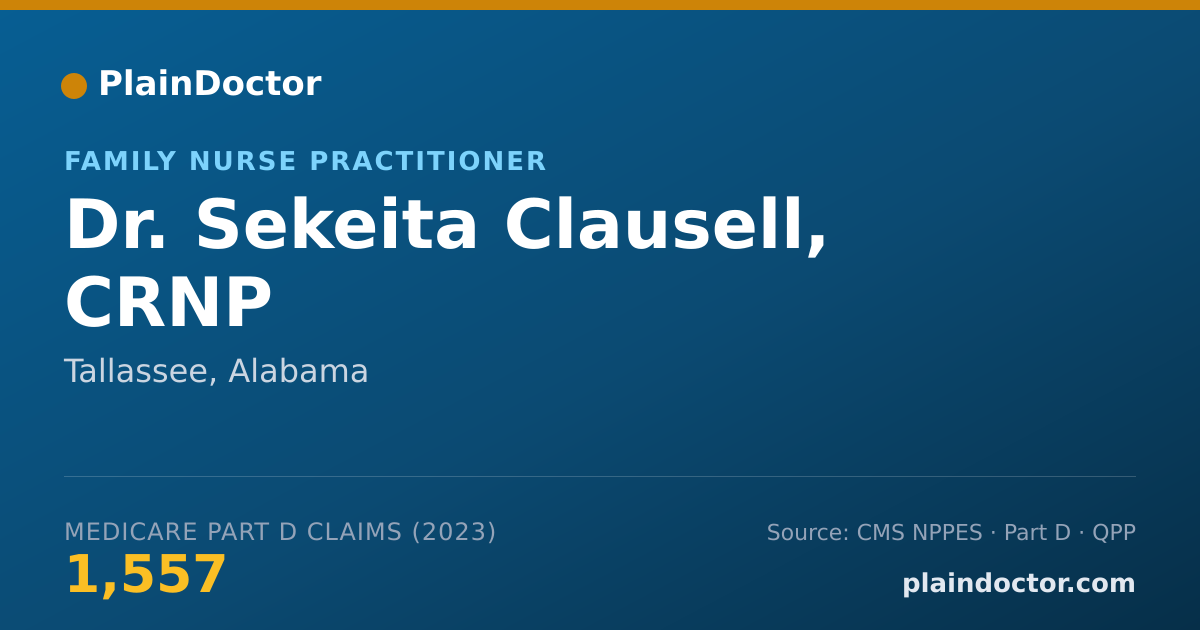 Shareable card for Sekeita Clausell, CRNP - Family Nurse Practitioner, Tallassee, AL