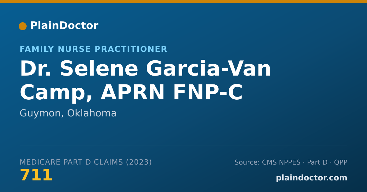 Shareable card for Selene Garcia-Van Camp, APRN FNP-C - Family Nurse Practitioner, Guymon, OK