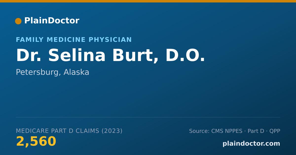 Shareable card for Selina Burt, D.O. - Family Medicine Physician, Petersburg, AK