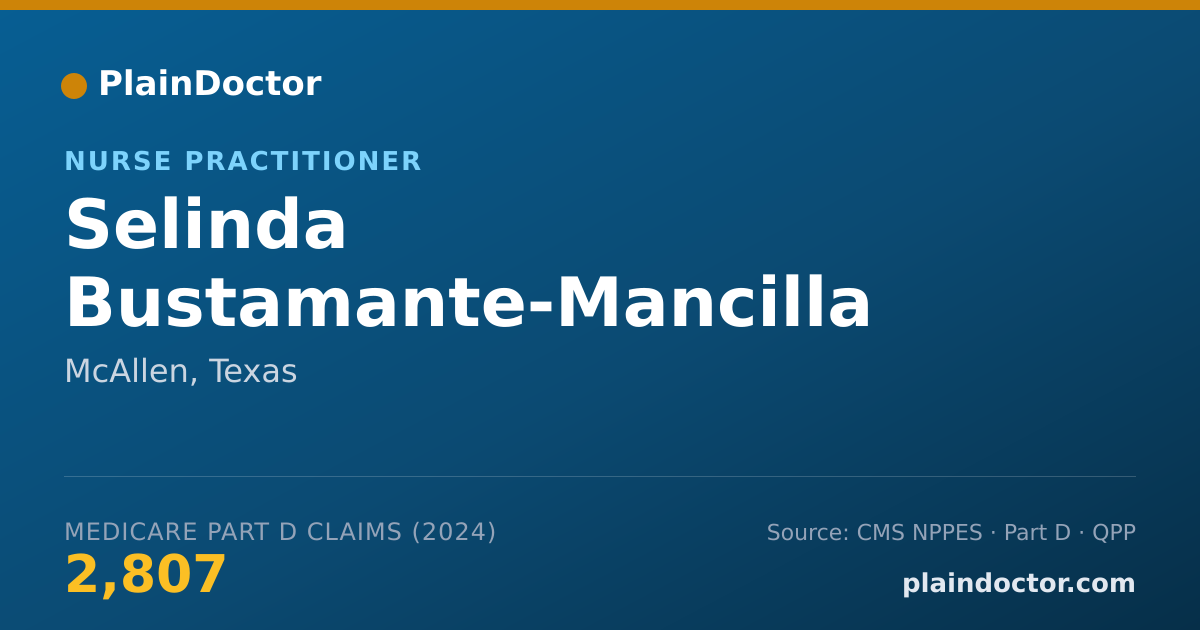 Shareable card for Selinda Bustamante-Mancilla - Nurse Practitioner, McAllen, TX