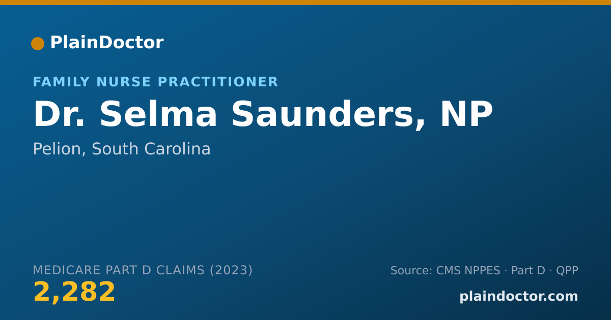 Shareable card for Selma Saunders, NP - Family Nurse Practitioner, Pelion, SC