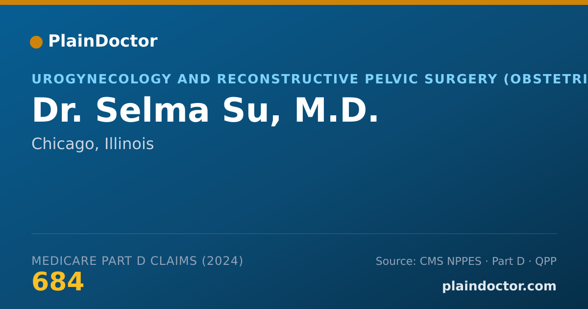 Shareable card for Selma Su, M.D. - Urogynecology and Reconstructive Pelvic Surgery (Obstetrics & Gynecology) Physician, Chicago, IL