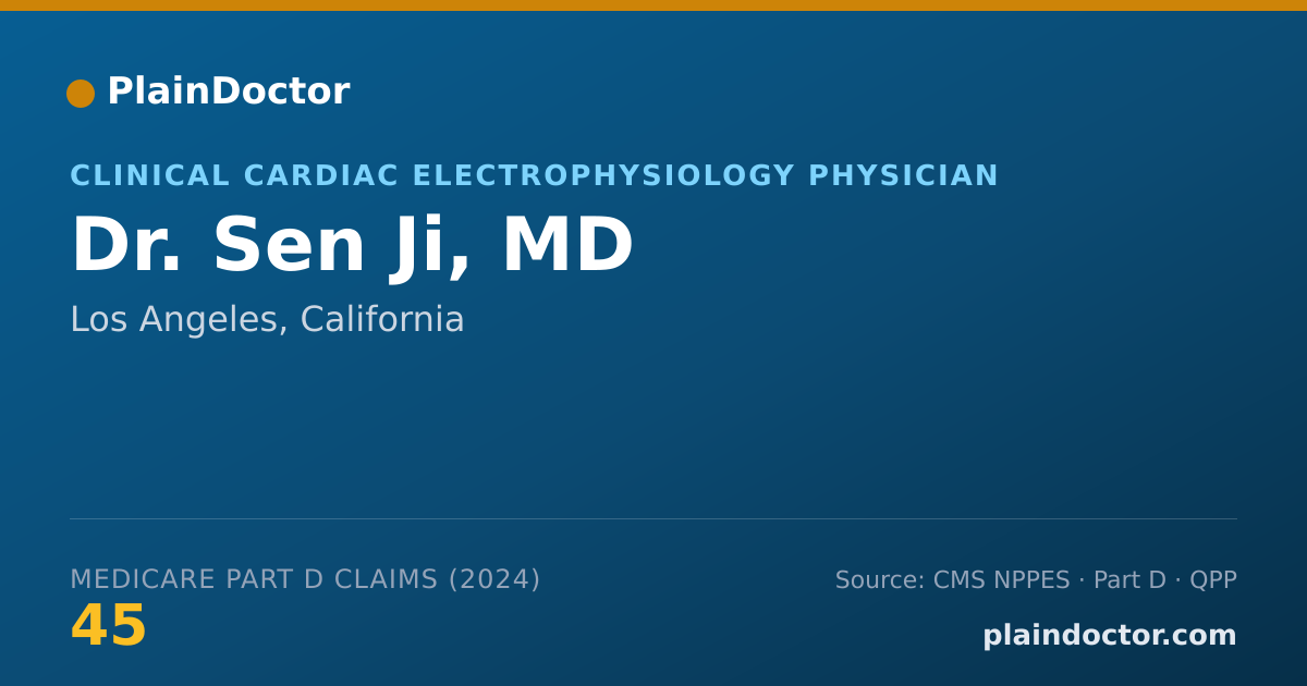 Shareable card for Sen Ji, MD - Cardiovascular Disease Physician, Los Angeles, CA