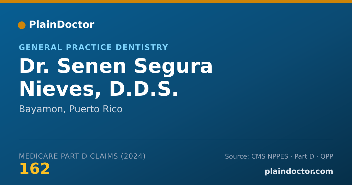 Shareable card for Senen Segura Nieves, D.D.S. - General Practice Dentistry, Bayamon, PR