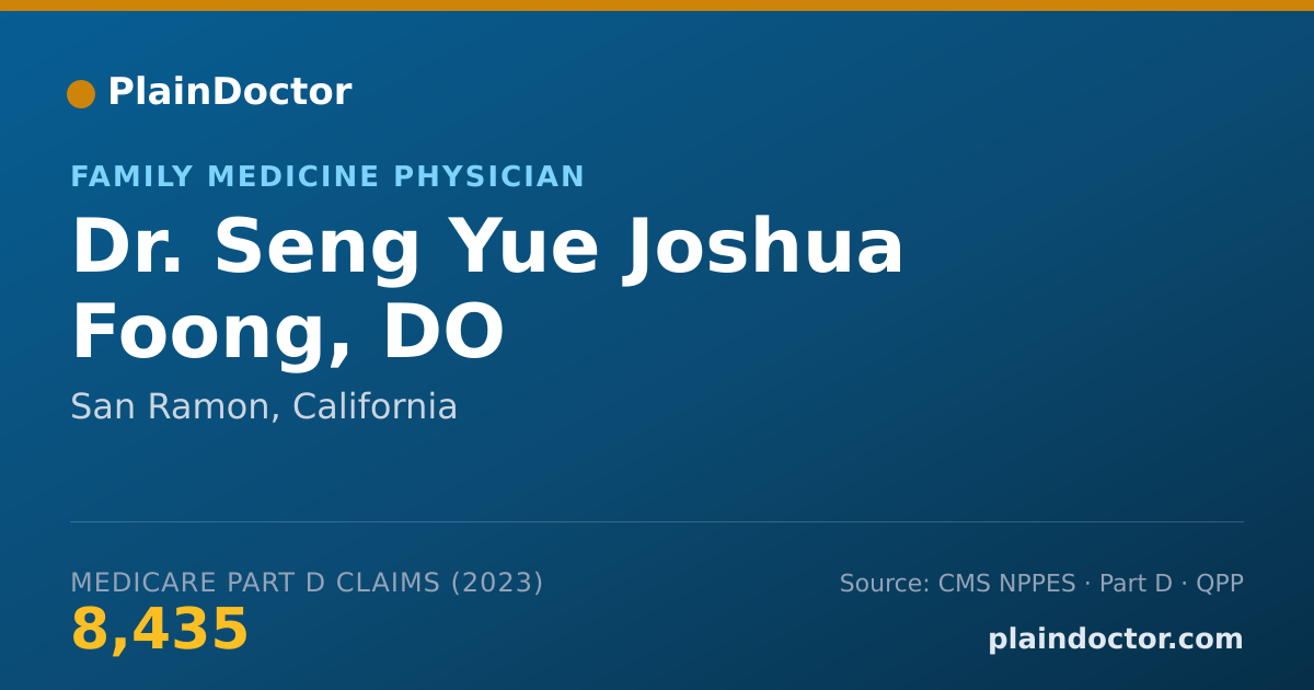 Shareable card for Seng Yue Joshua Foong, DO - Family Medicine Physician, San Ramon, CA