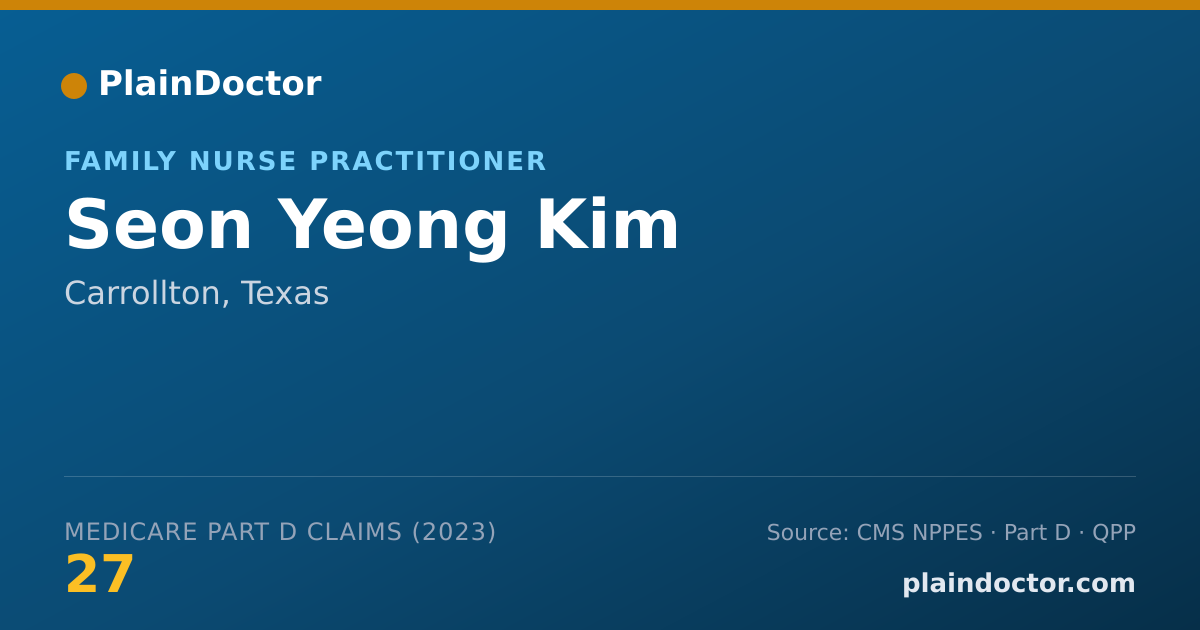 Shareable card for Seon Yeong Kim - Family Nurse Practitioner, Carrollton, TX