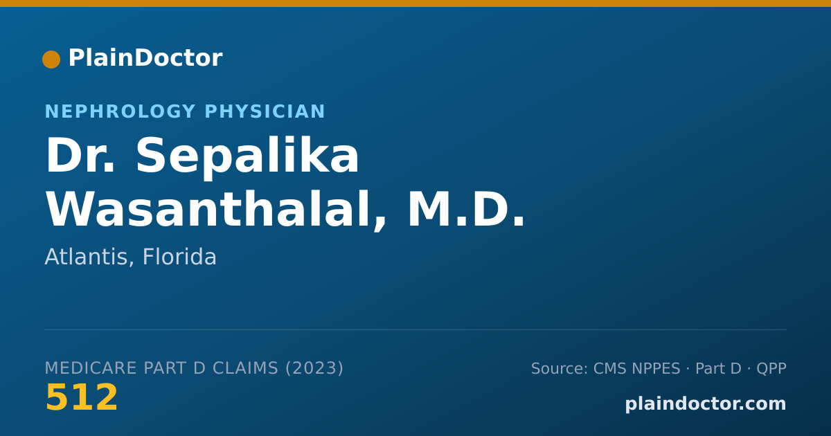 Shareable card for Sepalika Wasanthalal, M.D. - Nephrology Physician, Atlantis, FL