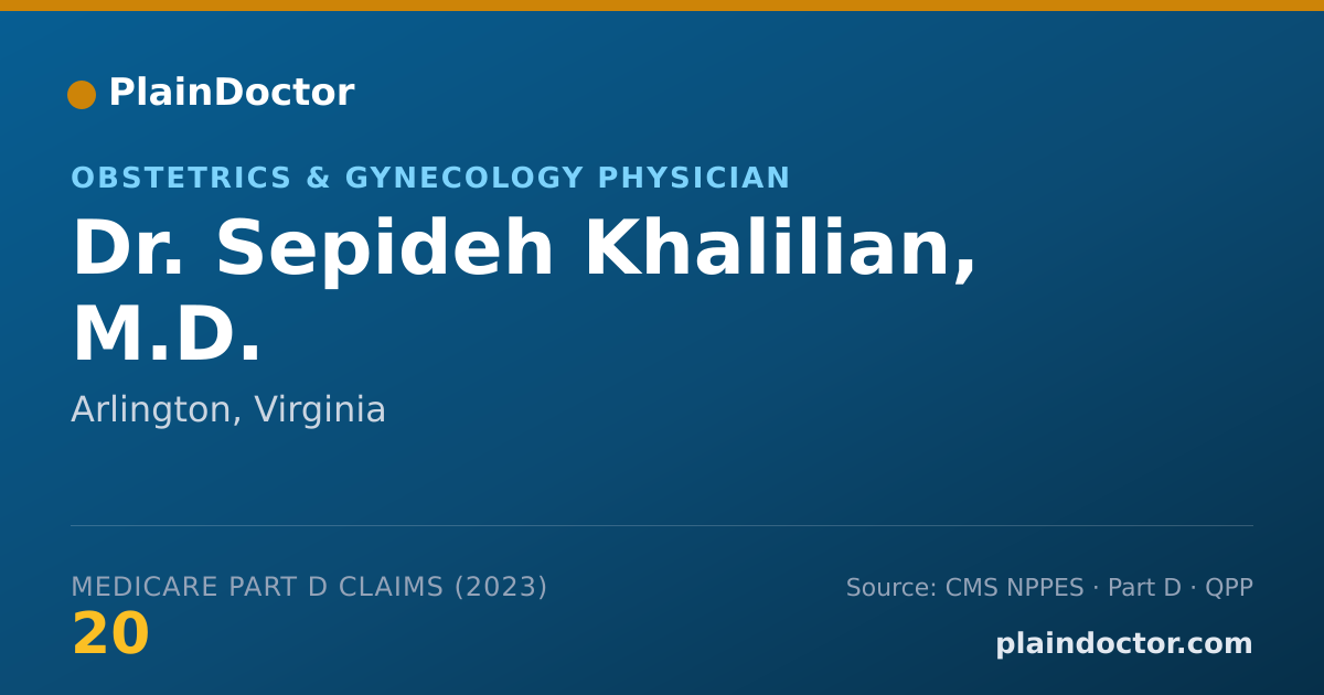 Shareable card for Sepideh Khalilian, M.D. - Obstetrics & Gynecology Physician, Arlington, VA