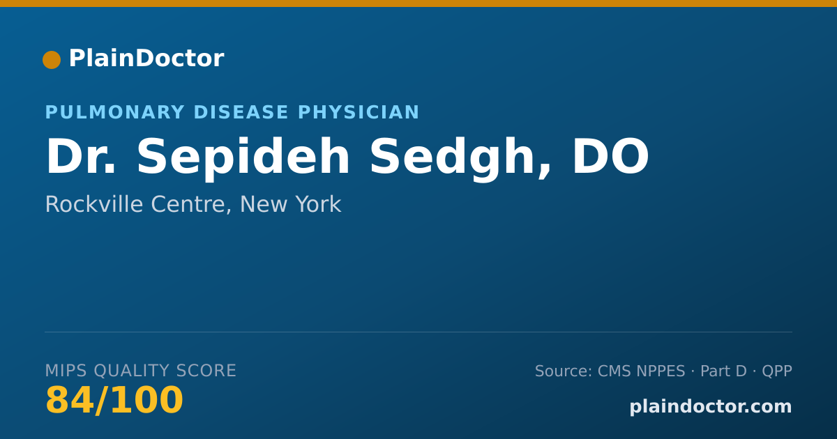 Shareable card for Sepideh Sedgh, DO - Internal Medicine Physician, Rockville Centre, NY