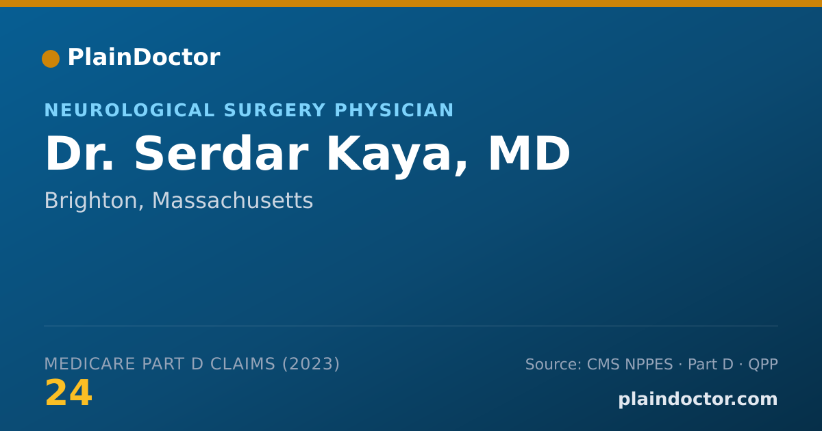 Shareable card for Serdar Kaya, MD - Neurological Surgery Physician, Brighton, MA