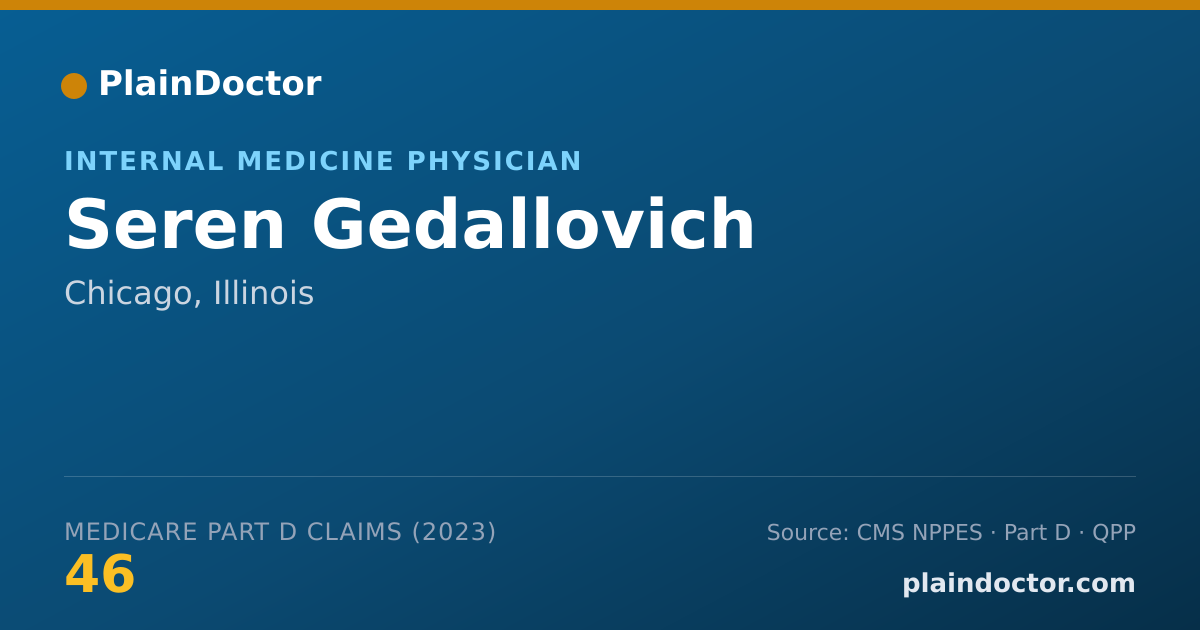 Shareable card for Seren Gedallovich - Internal Medicine Physician, Chicago, IL