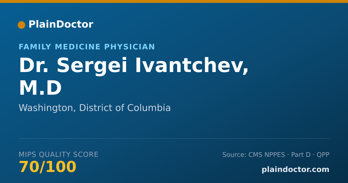 Shareable card for Sergei Ivantchev, M.D - Family Medicine Physician, Washington, DC