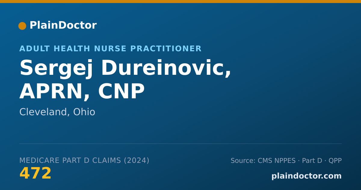 Shareable card for Sergej Dureinovic, APRN, CNP - Adult Health Nurse Practitioner, Cleveland, OH